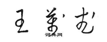 駱恆光王萬武草書個性簽名怎么寫