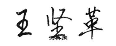 駱恆光王堅革行書個性簽名怎么寫