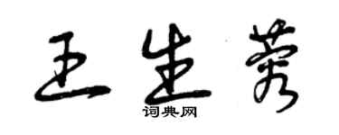 曾慶福王生蓉草書個性簽名怎么寫