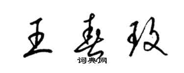 梁錦英王春玫草書個性簽名怎么寫