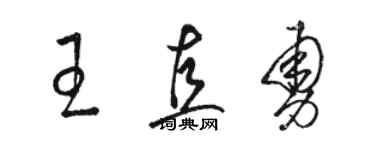 駱恆光王直勇草書個性簽名怎么寫