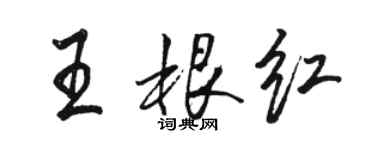 駱恆光王根紅行書個性簽名怎么寫