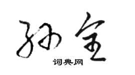 駱恆光孫全草書個性簽名怎么寫