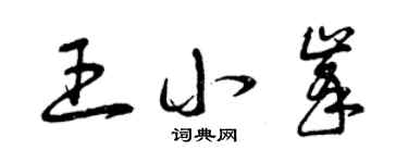 曾慶福王小峰草書個性簽名怎么寫