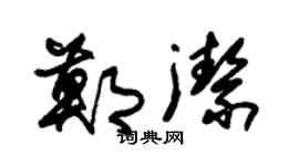 朱錫榮鄭潔草書個性簽名怎么寫