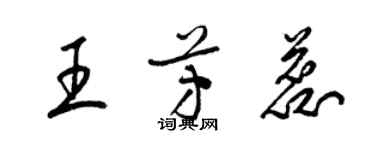 梁錦英王芳蕊草書個性簽名怎么寫