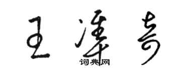 駱恆光王準奇草書個性簽名怎么寫