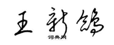 梁錦英王新鴿草書個性簽名怎么寫