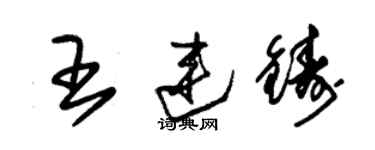 朱錫榮王連鑄草書個性簽名怎么寫