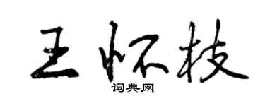 曾慶福王懷枝行書個性簽名怎么寫