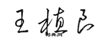 駱恆光王植良草書個性簽名怎么寫