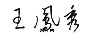 駱恆光王鳳秀草書個性簽名怎么寫