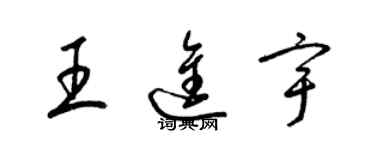 梁錦英王進宇草書個性簽名怎么寫