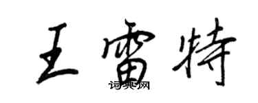 王正良王雷特行書個性簽名怎么寫