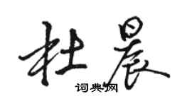 駱恆光杜晨行書個性簽名怎么寫