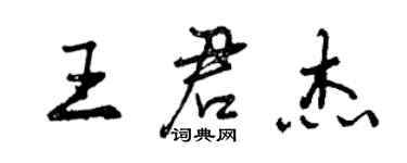 曾慶福王君傑行書個性簽名怎么寫