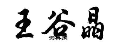 胡問遂王谷晶行書個性簽名怎么寫