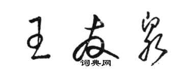 駱恆光王友泉草書個性簽名怎么寫