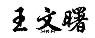 胡問遂王文曙行書個性簽名怎么寫