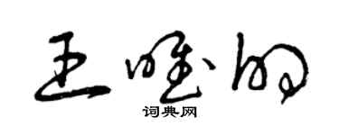 曾慶福王唯的草書個性簽名怎么寫