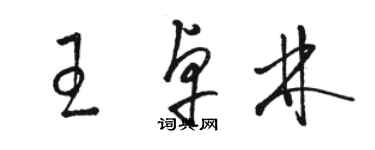 駱恆光王卓林草書個性簽名怎么寫