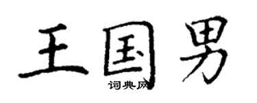 丁謙王國男楷書個性簽名怎么寫