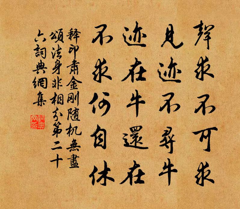 釋印肅金剛隨機無盡頌法身非相分第二十六書法作品欣賞