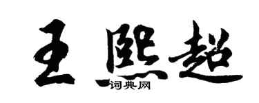 胡問遂王熙超行書個性簽名怎么寫