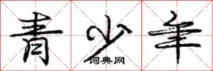 龐中華青少年行書怎么寫