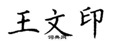 丁謙王文印楷書個性簽名怎么寫