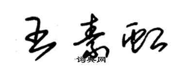 朱錫榮王素虹草書個性簽名怎么寫