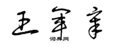 曾慶福王軍章草書個性簽名怎么寫