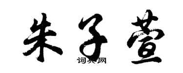 胡問遂朱子萱行書個性簽名怎么寫