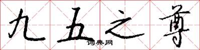 九五之尊怎么寫好看