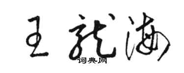 駱恆光王龍海草書個性簽名怎么寫