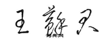 駱恆光王蘇君草書個性簽名怎么寫