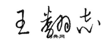 駱恆光王翻志草書個性簽名怎么寫