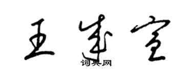 梁錦英王成宣草書個性簽名怎么寫