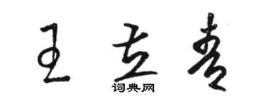 駱恆光王立青草書個性簽名怎么寫