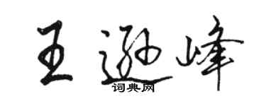 駱恆光王遜峰行書個性簽名怎么寫