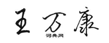 駱恆光王萬康行書個性簽名怎么寫