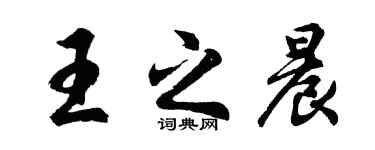 胡問遂王之晨行書個性簽名怎么寫