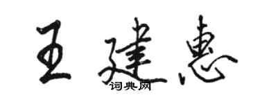 駱恆光王建惠行書個性簽名怎么寫