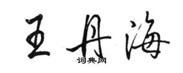 駱恆光王丹海行書個性簽名怎么寫