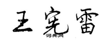 曾慶福王憲雷行書個性簽名怎么寫