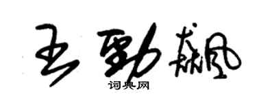 朱錫榮王勁飆草書個性簽名怎么寫