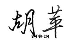 駱恆光胡苹行書個性簽名怎么寫