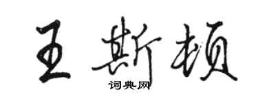 駱恆光王斯頓行書個性簽名怎么寫