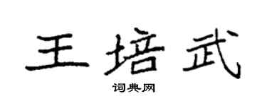 袁強王培武楷書個性簽名怎么寫