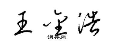 梁錦英王金浩草書個性簽名怎么寫